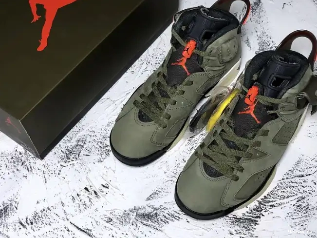 Reps TB x Scott Medium 6 Travis CN1084-200 Air Olive Jordan 0527